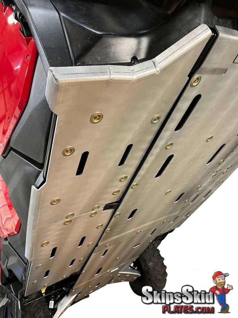2023 Honda Pioneer 1000-6 Ricochet 4-Piece Floor Board Skid Plate Set Aluminum / No Powder Coat ATV Skid Plates