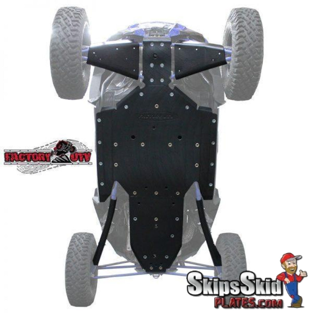 Factory UTV Polaris RZR XP Turbo-S Ultimate Three Eighths UHMW Kit UTV Skid Plates