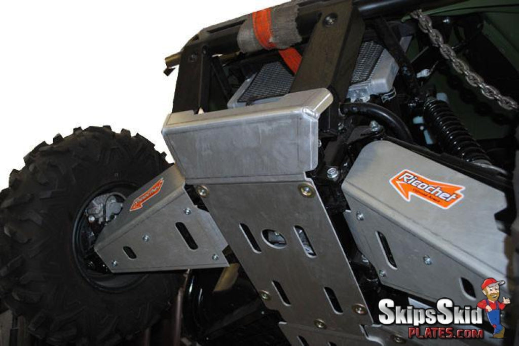 Kawasaki Teryx 800 & Teryx 4 Ricochet 12-Piece Complete Aluminum or UHMW Skid Plate Set UTV Skid Plates