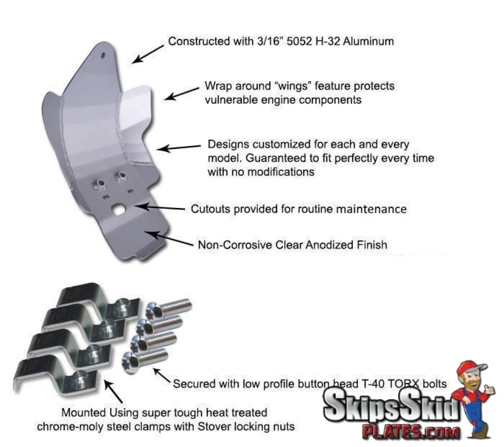 KTM 250 SX Ricochet Aluminum Skid Plate Motor Cycle Skid Plates