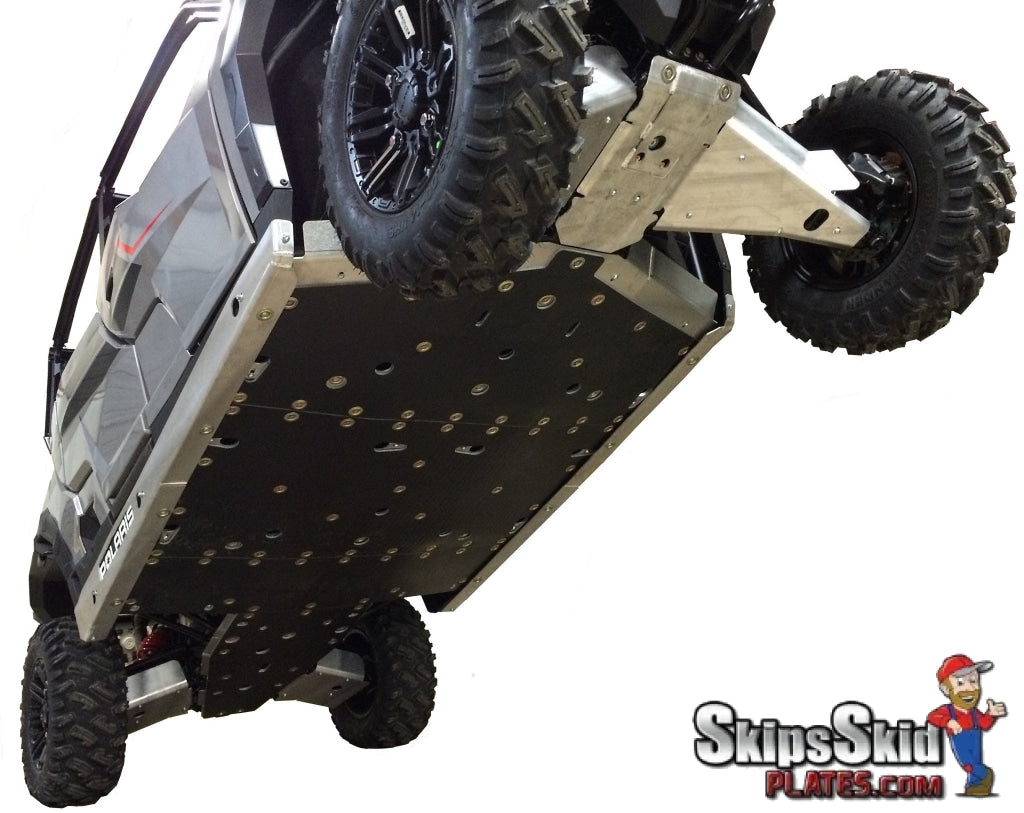 Polaris General-4 1000 Ricochet 11-Piece Complete Skid Plate Set in Aluminum or with 1/4 UHMW Layer UTV Skid Plates