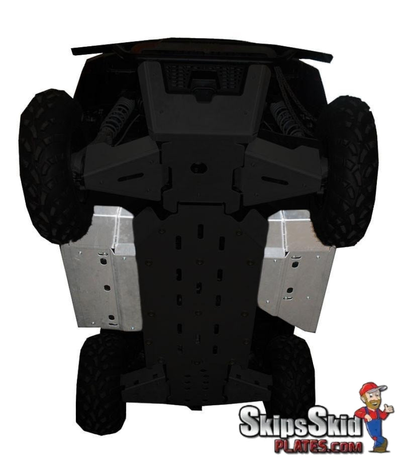 Polaris Ranger 800 Mid-Size Ricochet 2-Piece Rock Slider & Floor Board Skid Plate Set UTV Skid Plates