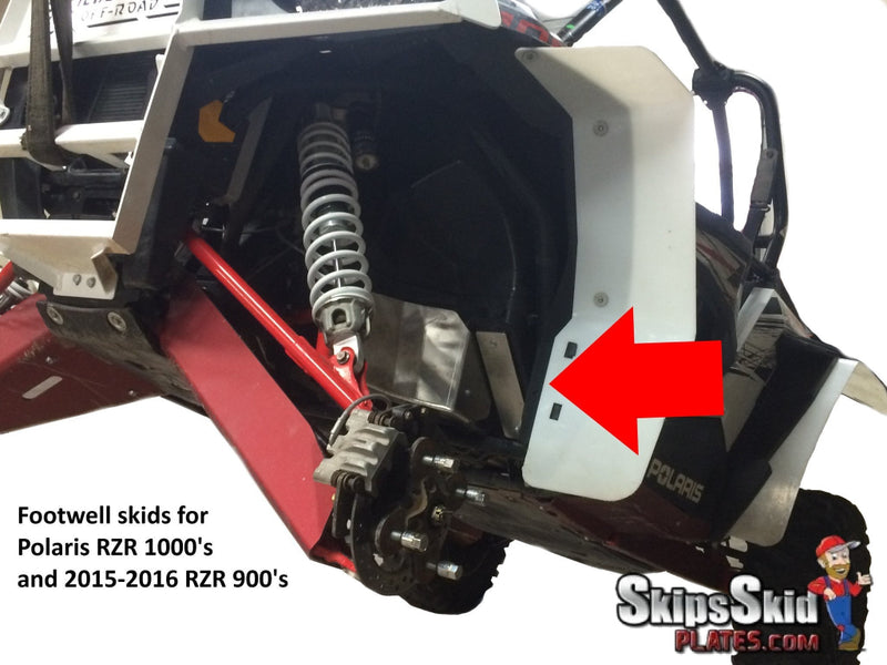 Polaris RZR 900 Trail Ricochet 2-Piece Footwell Skid Plate Set UTV Skid Plates