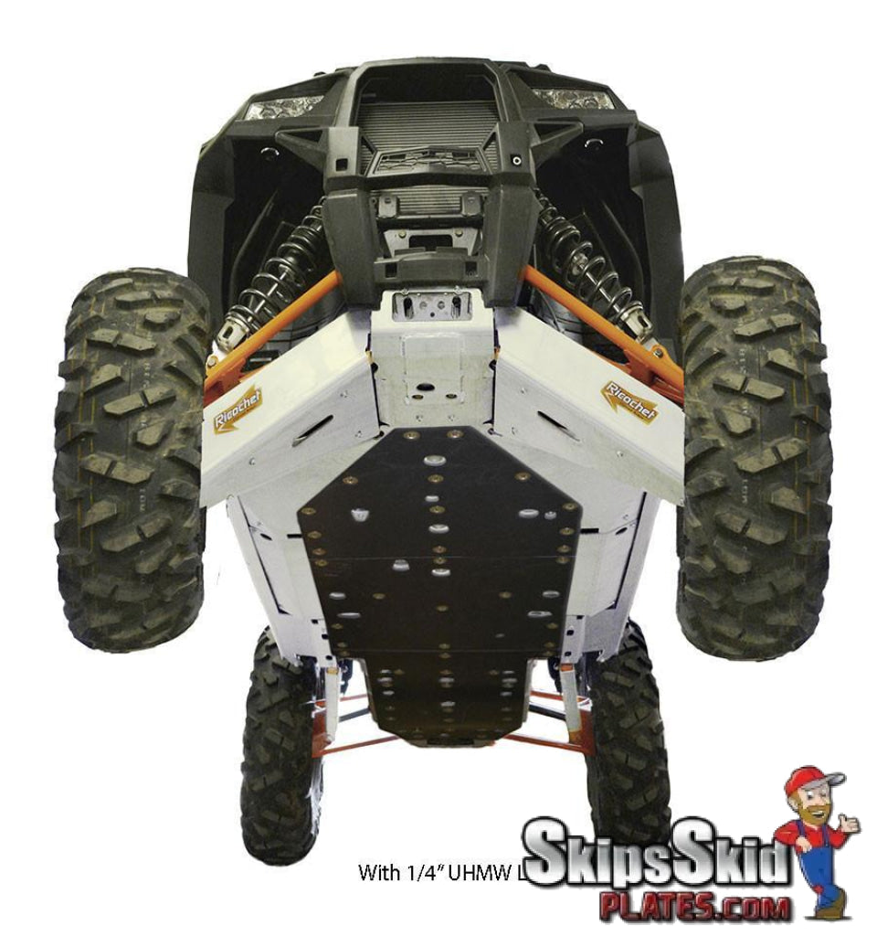 Polaris RZR XP-4 1000 High-Lifter Ricochet 12-Piece Complete Aluminum Skid Plate Set UTV Skid Plates
