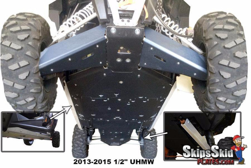 Polaris RZR XP-4 1000 High-Lifter Ricochet 12-Piece Complete Aluminum Skid Plate Set UTV Skid Plates