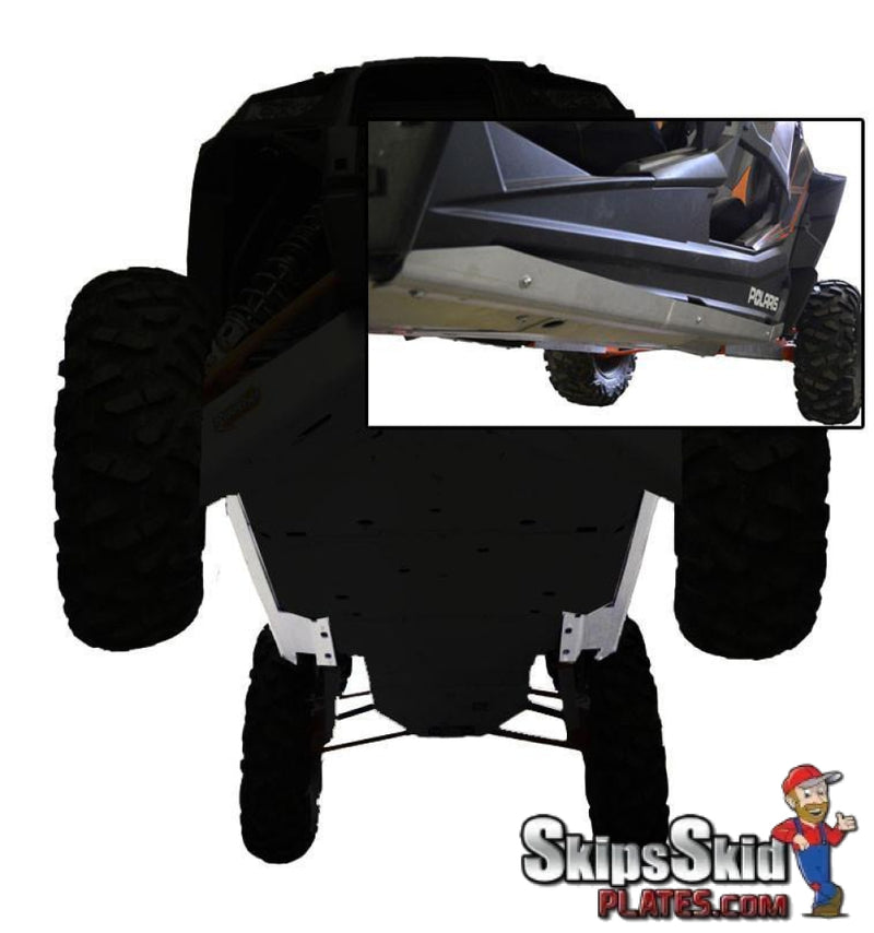 Polaris RZR XP-4 Turbo S Ricochet 2-Piece Aluminum Rock Slider Set UTV Skid Plates